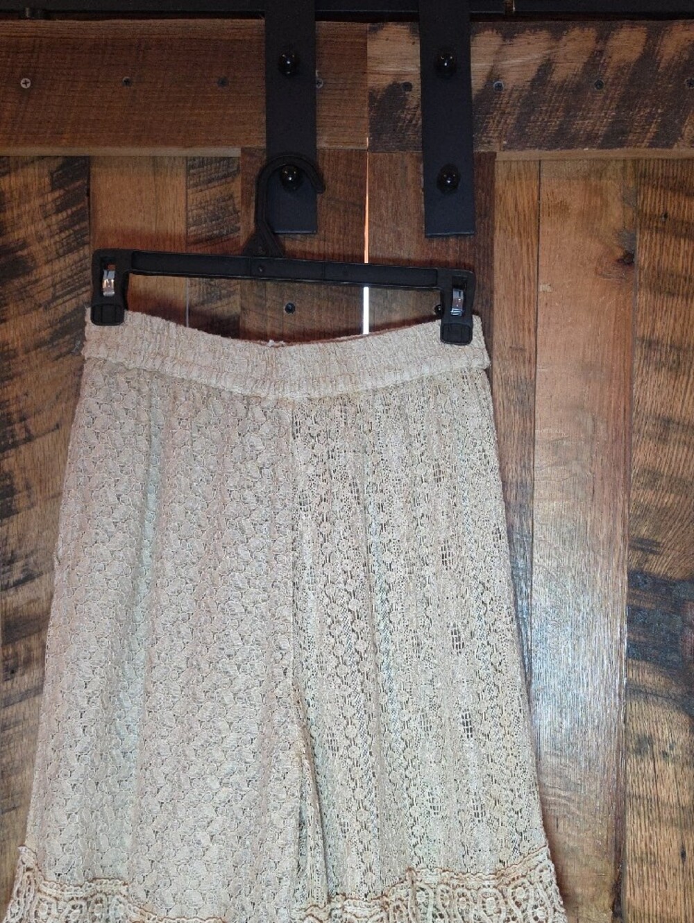 192p Boho Lace Wide-Leg Pants with Tie Waist - Cream - Picture 12 of 16